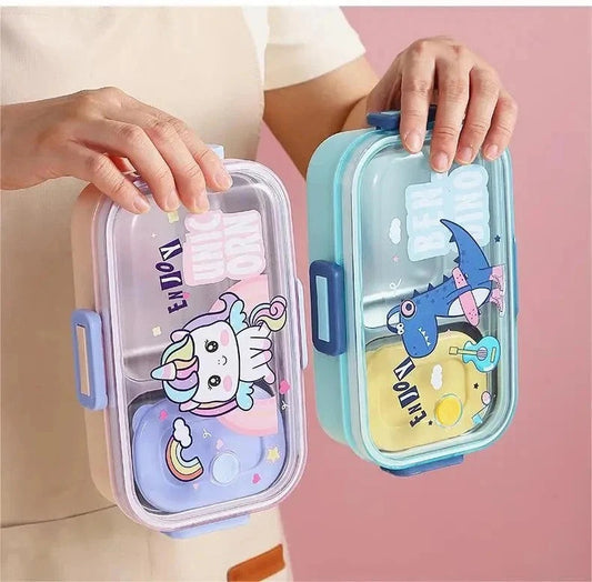 2 Compartment Stainless Steel Lunch Box